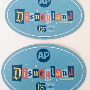 Disney Resort Annual Passholder 65th Anniversary Magnet Collectible Lot Of 2